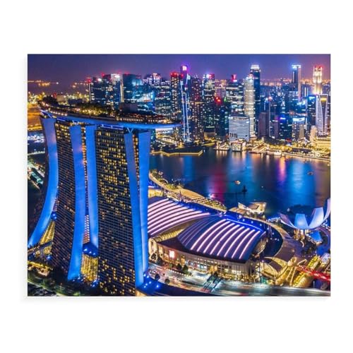 2000-teiliges Puzzle, Singapur, pädagogisches Spielzeug zur geistigen Dekompression für Erwachsene, lustiges Familienspiel für Erwachsene Kinder, 70 x 100 cm von EZMLFA
