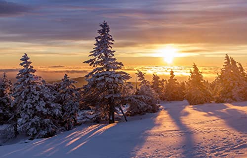 2000-teiliges Puzzle für Erwachsene, Spaß für die ganze Familie, Puzzle 2000 Teile, Geschenke für Männer, Naturlandschaft, Sonnenuntergang, Berge, 70 x 100 cm von EZMLFA