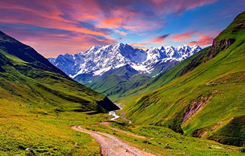 2000-teiliges Puzzle für Erwachsene, Spaß für die ganze Familie, Puzzle 2000 Teile, Geschenke für Männer, Naturlandschaft, Straße, Berg, 70 x 100 cm von EZMLFA