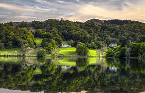 3D-Puzzle, Leuchtend, 2000 Teile, Englands, Grasmere, Grasmere Lake, natürliche Schönheit, 70 x 100 cm 3D-Puzzle, Leuchtend, 2000 Teile, Englands, Grasmere, Grasmere Lake, natürliche Schönheit, 70 x 100 cm von EZMLFA