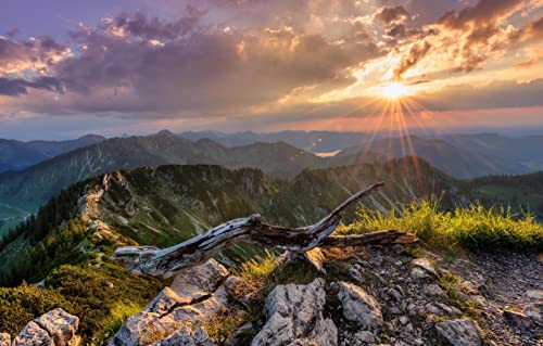 3D Puzzle 2000 Teile, Natürliche Schönheit, Sonne 70x100CM von EZMLFA