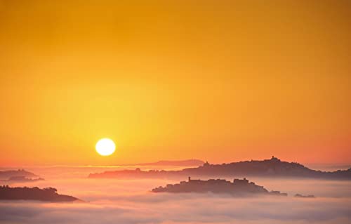 3D-Puzzle für Erwachsene, 1000 Teile, wunderschöne Naturlandschaft, Sonne, Nebel, Sonnenaufgang, Italien, Marken, 50 x 70 cm 3D-Puzzle für Erwachsene, 1000 Teile, wunderschöne Naturlandschaft, Sonne, Nebel, Sonnenaufgang, Italien, Marken, 50 x 70 cm von EZMLFA
