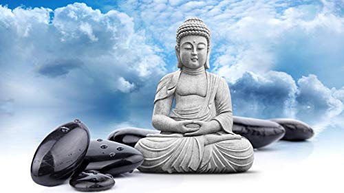 Buddha-Statue und Stein-Puzzlespiele, Puzzle 2000 Teile für Erwachsene, Spiele für Erwachsene, Jugendliche und Kinder, 70 x 100 cm von EZMLFA