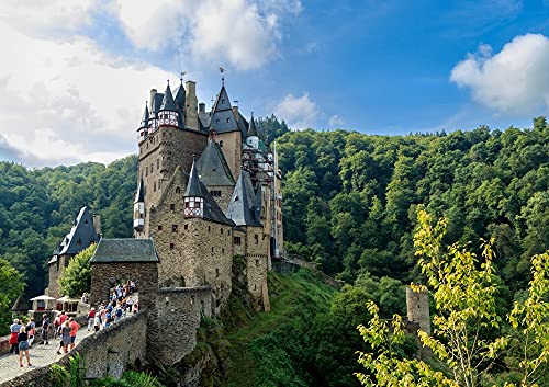 Burg Eltz Puzzle 2000 Teile Naturpuzzle mit hochwertiger Puzzleaufbewahrung: Kartonbox und wiederverschließbarer Beutel Puzzlemaße 70x100CM von EZMLFA