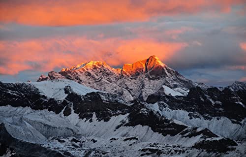 Denkspiel für Erwachsene, 1000 Teile, Naturlandschaft, Sonnenuntergang, Alpen, Italien, 50 x 70 cm von EZMLFA