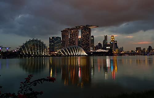 Denkspiel für Erwachsene 2000 Teile Stadt Singapur Marina Bay Sands 70x100CM von EZMLFA