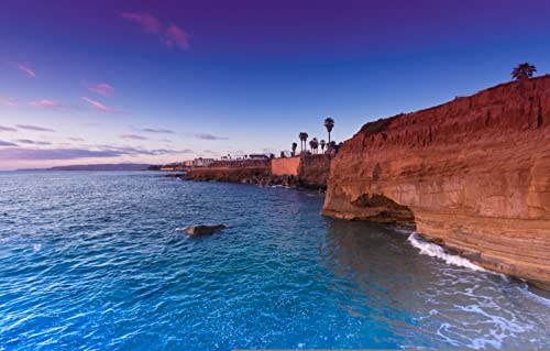 Geschenk Kind Mädchen 3D Puzzle 2000 Teile, Natürliche Schönheit, USA, San Diego, Kalifornien, Sunset Cliffs 70x100CM von EZMLFA