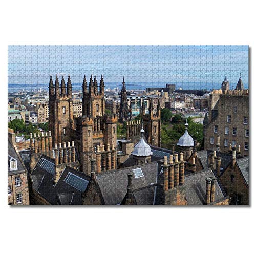 Großbritannien, England, Schloss Edinburgh, Schottland, Puzzle für Erwachsene und Kinder, 1000 Teile, Puzzlespiel als Geschenk, Heimdekoration, besondere Reisesouvenirs, 70 x 50 cm von EZMLFA