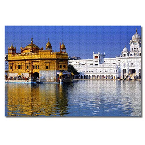 Indien Goldener Tempel Amritsar Puzzle für Erwachsene und Kinder 2000 Teile PaperyPuzzle-Spiel als Geschenk, Heimdekoration, besondere Reisesouvenirs 70 x 100 cm von EZMLFA