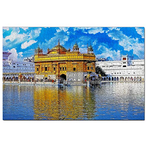 Indien-Puzzle, 1000 Teile, Indien, Goldener Tempel, Amritsar, Puzzlespiel, Kunstwerk, Reisesouvenir, Papier, 50 x 70 cm Indien-Puzzle, 1000 Teile, Indien, Goldener Tempel, Amritsar, Puzzlespiel, Kunstwerk, Reisesouvenir, Papier, 50 x 70 cm von EZMLFA