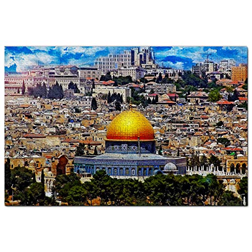 Israel-Puzzle, 1000 Teile, Israel, Altstadt von Jerusalem, Puzzlespiel, Kunstwerk, Reise-Souvenir, Papier, 50 x 70 cm Israel-Puzzle, 1000 Teile, Israel, Altstadt von Jerusalem, Puzzlespiel, Kunstwerk, Reise-Souvenir, Papier, 50 x 70 cm von EZMLFA