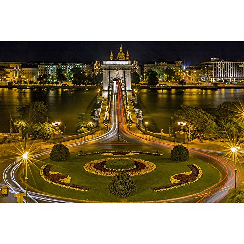 Klassisches Puzzle, Ungarn Kettenbrücke Puzzle Lernspiel Kunstwerk Reisesouvenir, 1000 38x26CM von EZMLFA