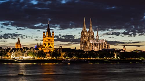 Klassisches Puzzle 1000 Teile Kölner Dom Deutschland 26x38CM von EZMLFA