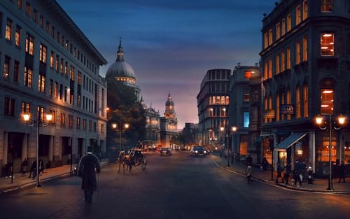 Klassisches Puzzle 2000 Teile Londoner Stadtbild unter Nachthimmel 70x100CM Klassisches Puzzle 2000 Teile Londoner Stadtbild unter Nachthimmel 70x100CM von EZMLFA