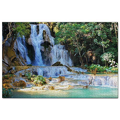 Laos Wasserfall Luang Prabang Laos Puzzle 1000 Teile Spiel Kunstwerk Reise Souvenir 50x70CM Laos Wasserfall Luang Prabang Laos Puzzle 1000 Teile Spiel Kunstwerk Reise Souvenir 50x70CM von EZMLFA