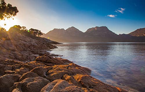 Lernspielzeug 3D-Puzzle 2000 Teile, Naturschönheit, Hügel, Sonnenaufgang, Coles Bay, Tasmanien 70x100CM von EZMLFA