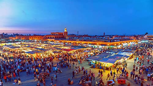 Leuchtturm von Marrakesch, Puzzle 1000 Teile für Erwachsene und Kinder, 50 x 70 cm von EZMLFA