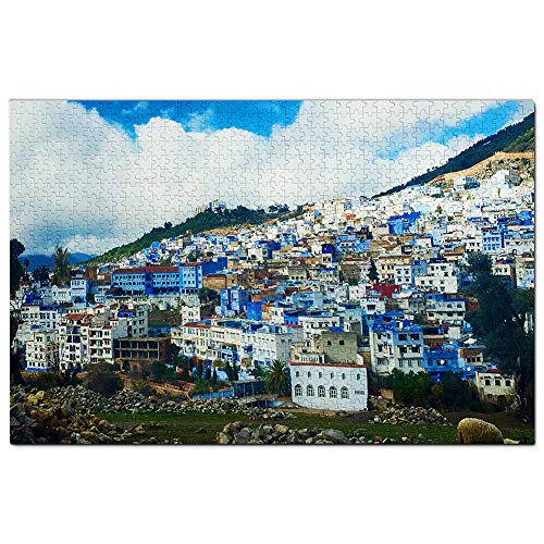 Marokko Chefchaouen Medina Puzzle 2000 Teile Puzzle Erwachsene Spiel Grafik Reise Souvenir 70x100CM von EZMLFA