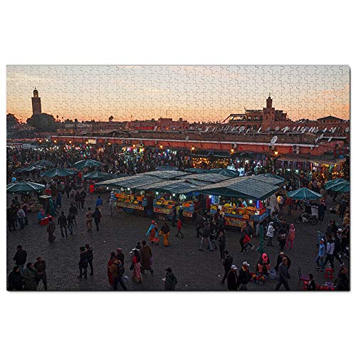 Marokko Marrakesch Souk Puzzle 1000 Teile Puzzle Spiel für Erwachsene Grafik Reise Souvenir 50x70CM von EZMLFA