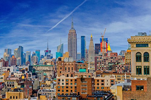 New York Puzzle 1000 Teile | Baupuzzle mit hochwertiger Puzzleaufbewahrung: Kartonbox und wiederverschließbarer Beutel | Puzzlemaße 50x70CM von EZMLFA