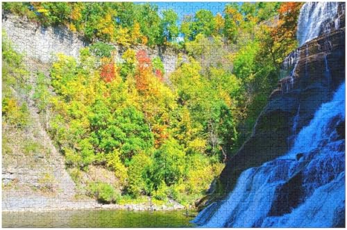 Pädagogisches und intellektuelles Puzzle mit Wasserfallbäumen für Erwachsene, 1000 Teile, Weihnachten, 50 x 70 cm Pädagogisches und intellektuelles Puzzle mit Wasserfallbäumen für Erwachsene, 1000 Teile, Weihnachten, 50 x 70 cm von EZMLFA