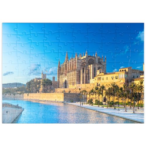 Panoramablick auf Palma de Mallorca, Mallorca, Balearen, Spanien – Premium-Puzzle mit 2000 Teilen, 70 x 100 cm von EZMLFA