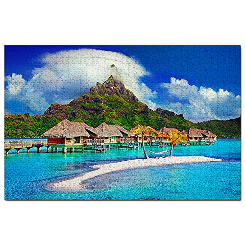 Polynesien Mount Otemanu Bora Bora Island Puzzle 2000 Teile Spiel Kunstwerk Reise Souvenir 70x100CM von EZMLFA
