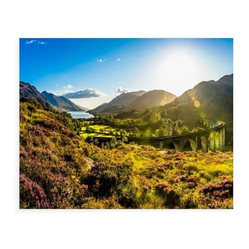 Puzzle 1000 Teile, Panoramablick auf das Glenfinnan-Viadukt, Karton, Kinderspielzeug, Dekompressionsspiel, 38 x 52 cm, 52 x 38 cm Puzzle 1000 Teile, Panoramablick auf das Glenfinnan-Viadukt, Karton, Kinderspielzeug, Dekompressionsspiel, 38 x 52 cm, 52 x 38 cm von EZMLFA