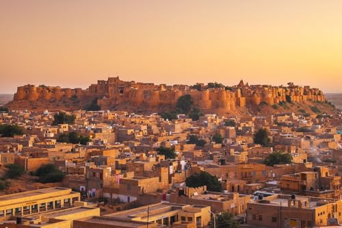 Puzzle 1000 Teile Jaisalmer Fort Im Abendlicht In Rajasthan Indien 50x70CM von EZMLFA