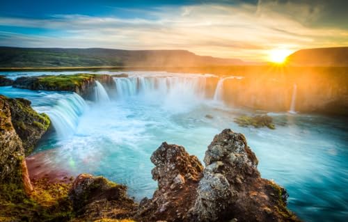 Puzzle 1000 Teile Landschaftspuzzle für Erwachsene 1000 Teile Natur, Wasserfall, Island 26x38CM Puzzle 1000 Teile Landschaftspuzzle für Erwachsene 1000 Teile Natur, Wasserfall, Island 26x38CM von EZMLFA