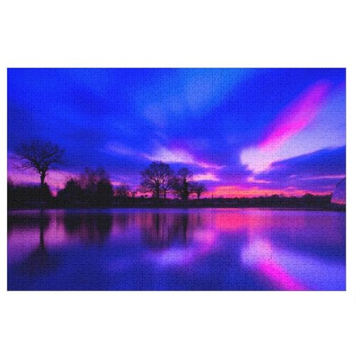 Puzzle 1000 Teile für Erwachsene, Bäume, Silhouette, 1000-teiliges Puzzle für Erwachsene – Weihnachten, 26 x 38 cm Puzzle 1000 Teile für Erwachsene, Bäume, Silhouette, 1000-teiliges Puzzle für Erwachsene – Weihnachten, 26 x 38 cm von EZMLFA