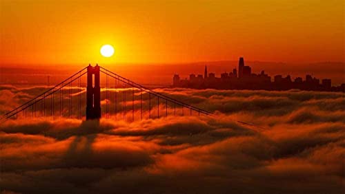 Puzzle 1000 Teile für Erwachsene und Kinder City Bridge Sonnenuntergang Meer von Wolken pädagogische Dekompressionsspiele Freizeitpuzzle Landschaftspuzzles Spielzeug 50x70CM Puzzle 1000 Teile für Erwachsene und Kinder City Bridge Sonnenuntergang Meer von Wolken pädagogische Dekompressionsspiele Freizeitpuzzle Landschaftspuzzles Spielzeug 50x70CM von EZMLFA