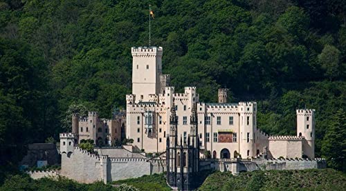 Puzzle 1000 Teile für Erwachsene und Kinder Westernarchitektur Schloss Pädagogische Dekompressionsspiele Freizeitpuzzle Landschaftspuzzles Spielzeug 50x70CM von EZMLFA