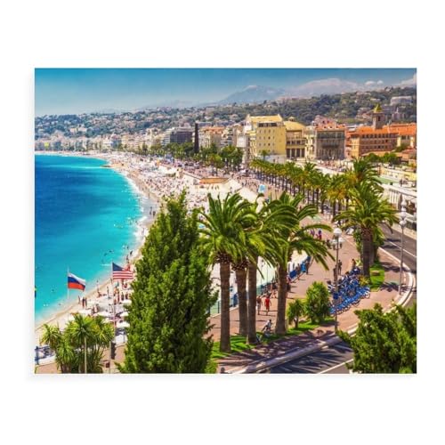 Puzzle 2000 Teile, Côte d'Azur, Karton, Kinderspielzeug, Dekompressionsspiel, 38 x 52 cm, 70 x 100 cm von EZMLFA