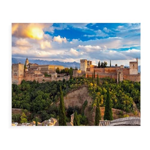 Puzzle 2000 Teile, Granada mit Alhambra, Karton für Erwachsene und Kinder, Spiele, Lernspielzeug, 38 x 52 cm, 70 x 100 cm Puzzle 2000 Teile, Granada mit Alhambra, Karton für Erwachsene und Kinder, Spiele, Lernspielzeug, 38 x 52 cm, 70 x 100 cm von EZMLFA