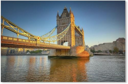 Puzzle 2000 Teile, London Bridge, Papierpuzzle für Kinder und Erwachsene, Puzzlespiel, Spielzeug, Geschenk zur Wanddekoration, 70 x 100 cm von EZMLFA