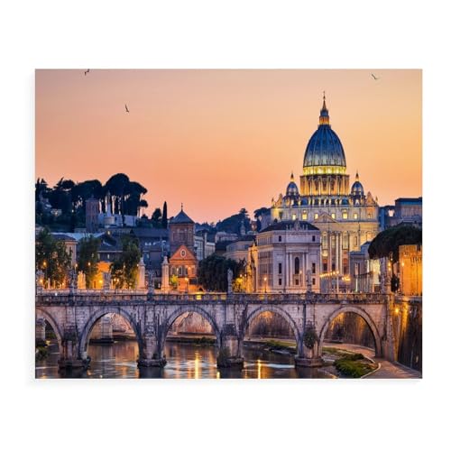 Puzzle 2000 Teile, Nachtansicht der Basilika St. Peter in Rom, Kinderkunst für Erwachsene, Kinderspiele, Lernspielzeug, 70 x 100 cm Puzzle 2000 Teile, Nachtansicht der Basilika St. Peter in Rom, Kinderkunst für Erwachsene, Kinderspiele, Lernspielzeug, 70 x 100 cm von EZMLFA