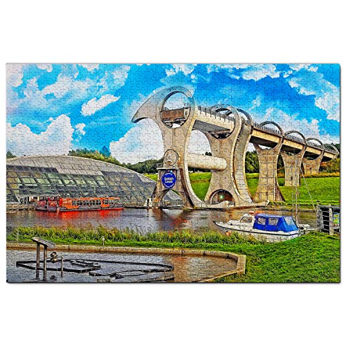 Puzzle 2000 Teile Großbritannien England Falkirk Wheel Puzzle Spiel Kunstwerk Reise Souvenir Papier 70x100CM von EZMLFA