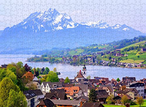 Puzzle 2000 Teile Kleines Stadtlandschaftspuzzle Puzzlegeschenke für Kinder und Erwachsene 70x100CM von EZMLFA