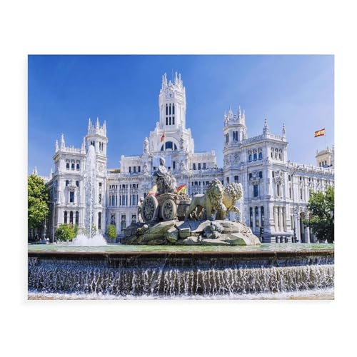 Puzzle 2000 Teile für Erwachsene, Cibeles-Brunnen in Madrid, Puzzle, geistiges Bildungs- und Entpacken-lustiges Spielzeug-Familienspiel für Erwachsene und Kinder, 38 x 52 cm, 70 x 100 cm von EZMLFA