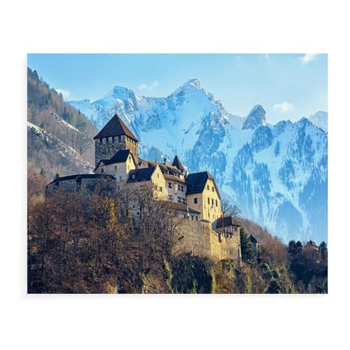 Puzzle 2000 Teile für Erwachsene, Schloss Vaduz, Papppuzzle, geistiges, pädagogisches Entpacken, lustiges Spielzeug, Familienspiel für Erwachsene und Kinder, 38 x 52 cm, 70 x 100 cm von EZMLFA