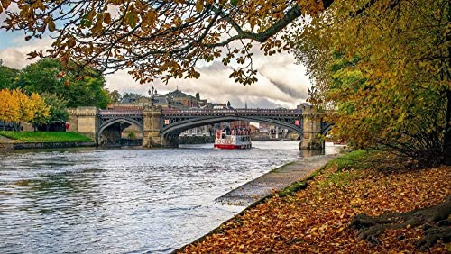 Puzzle 2000 Teile für Erwachsene und Kinder Downtown Bridge Pädagogische Dekompressionsspiele Freizeitpuzzle Landschaftspuzzles Spielzeug 70x100CM von EZMLFA