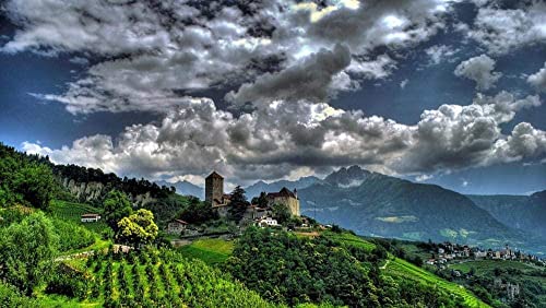 Puzzle 2000 Teile für Erwachsene und Kinder Landschaft Südtirol Italien Pädagogische Dekompressionsspiele Freizeitpuzzle Landschaftspuzzles Spielzeug 70x100CM von EZMLFA