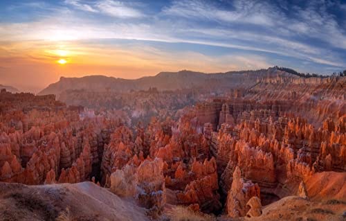 Puzzle Girl 3D-Puzzle 2000 Teile, Naturschönheit, Wüste, Utah, Nebel, Bryce Canyon, Misty Canyon 70x100CM von EZMLFA