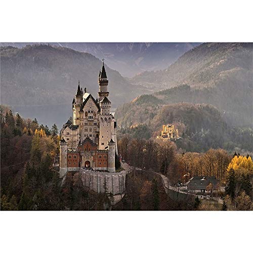 Puzzle Schloss Neuschwanstein, Dekompressions-Lernspiel für intellektuelle Eltern und Kinder, 1000 52x38CM von EZMLFA