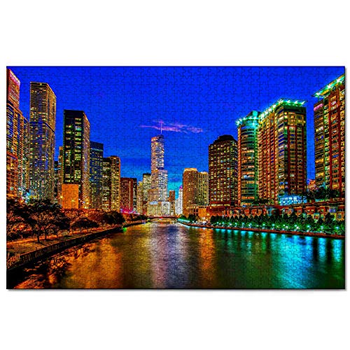 Puzzle USA Amerika Chicago Illinois River 2000-teiliges Puzzle für Erwachsene und Familien, Reisegeschenk, Souvenir, 70 x 100 cm Puzzle USA Amerika Chicago Illinois River 2000-teiliges Puzzle für Erwachsene und Familien, Reisegeschenk, Souvenir, 70 x 100 cm von EZMLFA