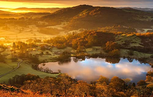 Puzzle für Erwachsene, 1000 Teile, England, Naturschönheiten, Cumbria, Lake District, See, 50 x 70 cm von EZMLFA
