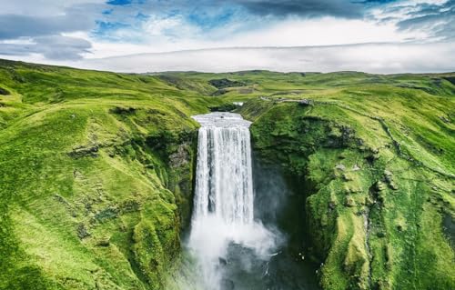 Puzzle für Erwachsene, 1000 Teile, Island, Skogafoss-Wasserfall, Denksportaufgabe, 50 x 70 cm Puzzle für Erwachsene, 1000 Teile, Island, Skogafoss-Wasserfall, Denksportaufgabe, 50 x 70 cm von EZMLFA