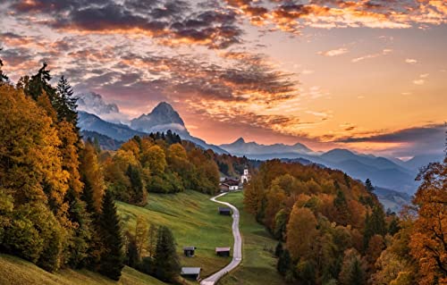 Puzzle für Erwachsene, 1000 Teile, Lernspiele, Heimdekoration, Geschenke für Männer, Naturlandschaft, Straße, Berge, Deutschland, 26 x 38 cm Puzzle für Erwachsene, 1000 Teile, Lernspiele, Heimdekoration, Geschenke für Männer, Naturlandschaft, Straße, Berge, Deutschland, 26 x 38 cm von EZMLFA
