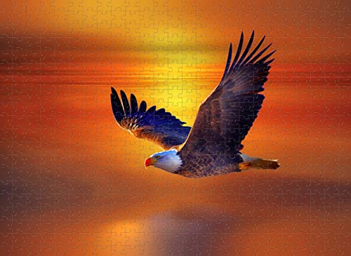Puzzle für Erwachsene, 1000 Teile, Sonnenuntergang, Adler, Herausforderungs-Puzzle-Set, Lernspiele für Kinder, Unterhaltungsgeschenke, 38 x 26 cm Puzzle für Erwachsene, 1000 Teile, Sonnenuntergang, Adler, Herausforderungs-Puzzle-Set, Lernspiele für Kinder, Unterhaltungsgeschenke, 38 x 26 cm von EZMLFA